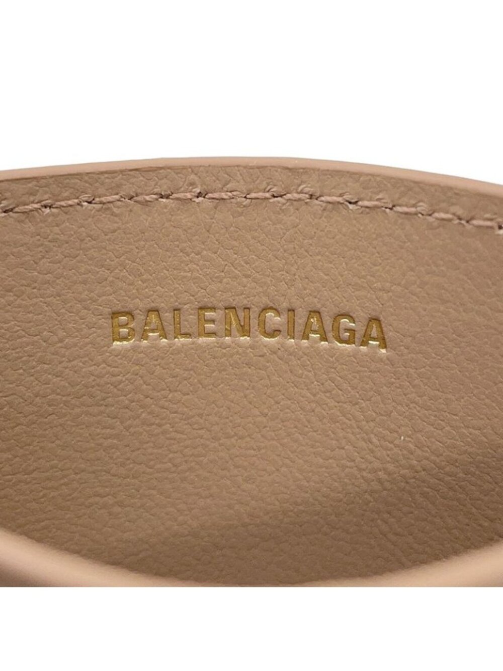 Balenciaga Card Case Calf Leather Beige - Picture 9 of 10